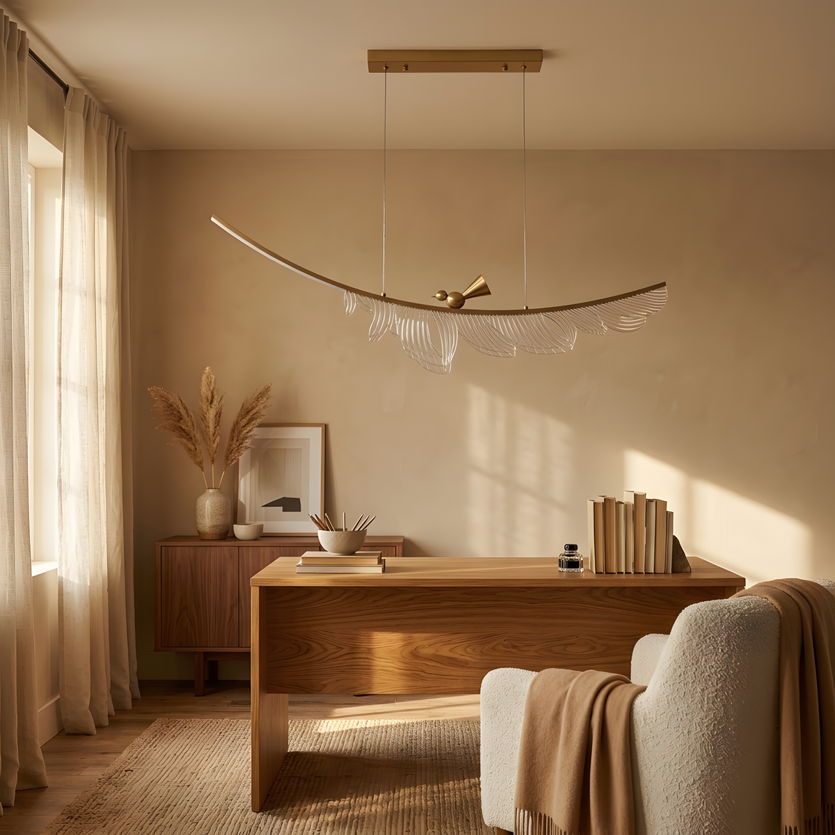 Morvela suspension linéaire, lumière du soir