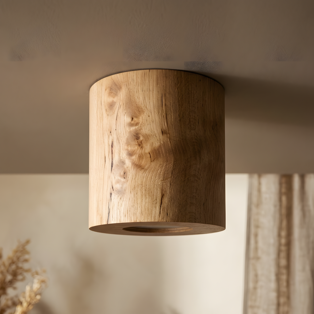 Neralo plafonnier bois, ambiance entrée