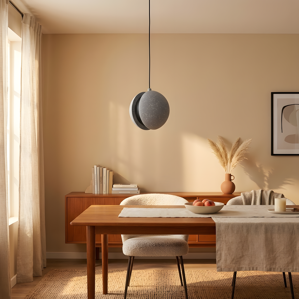 Nimberia petite suspension sphère noire et or, chambre