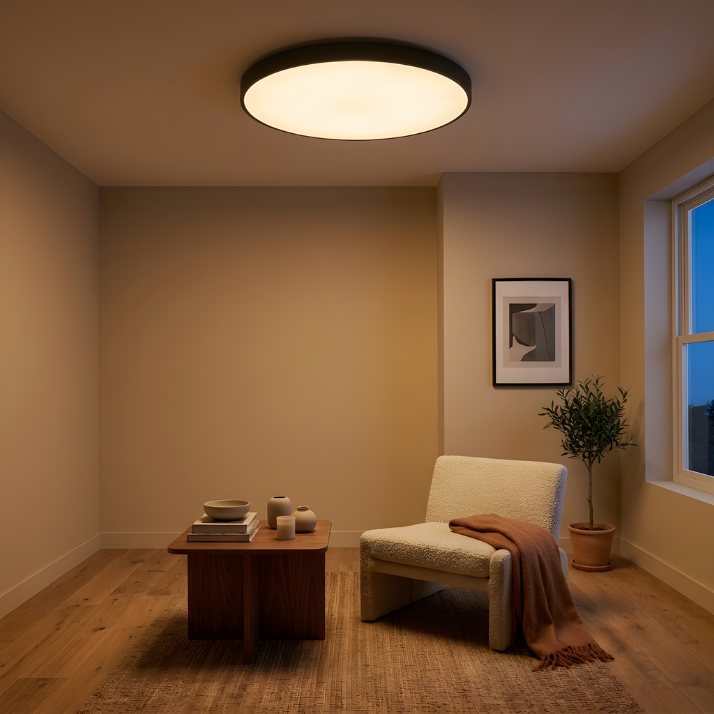 Nordaya plafonnier scandinave, ambiance salon