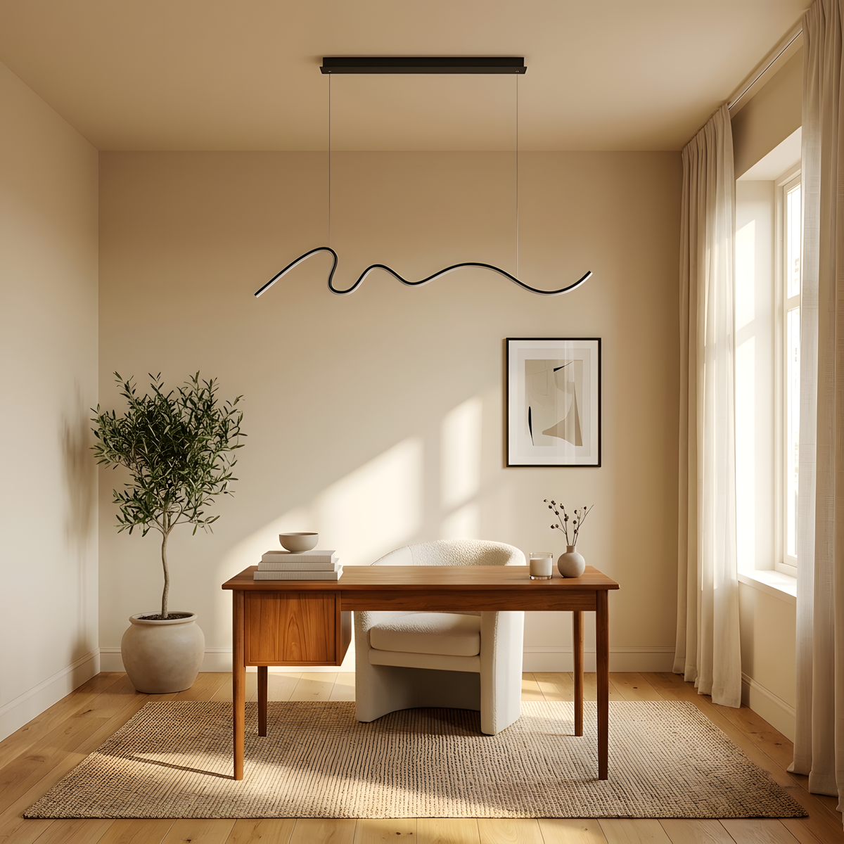 Nordaya plafonnier scandinave, vue détail