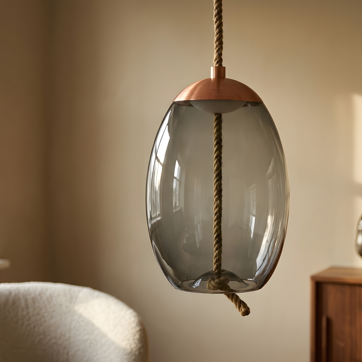 Norvella suspension verre fumé, salle à manger
