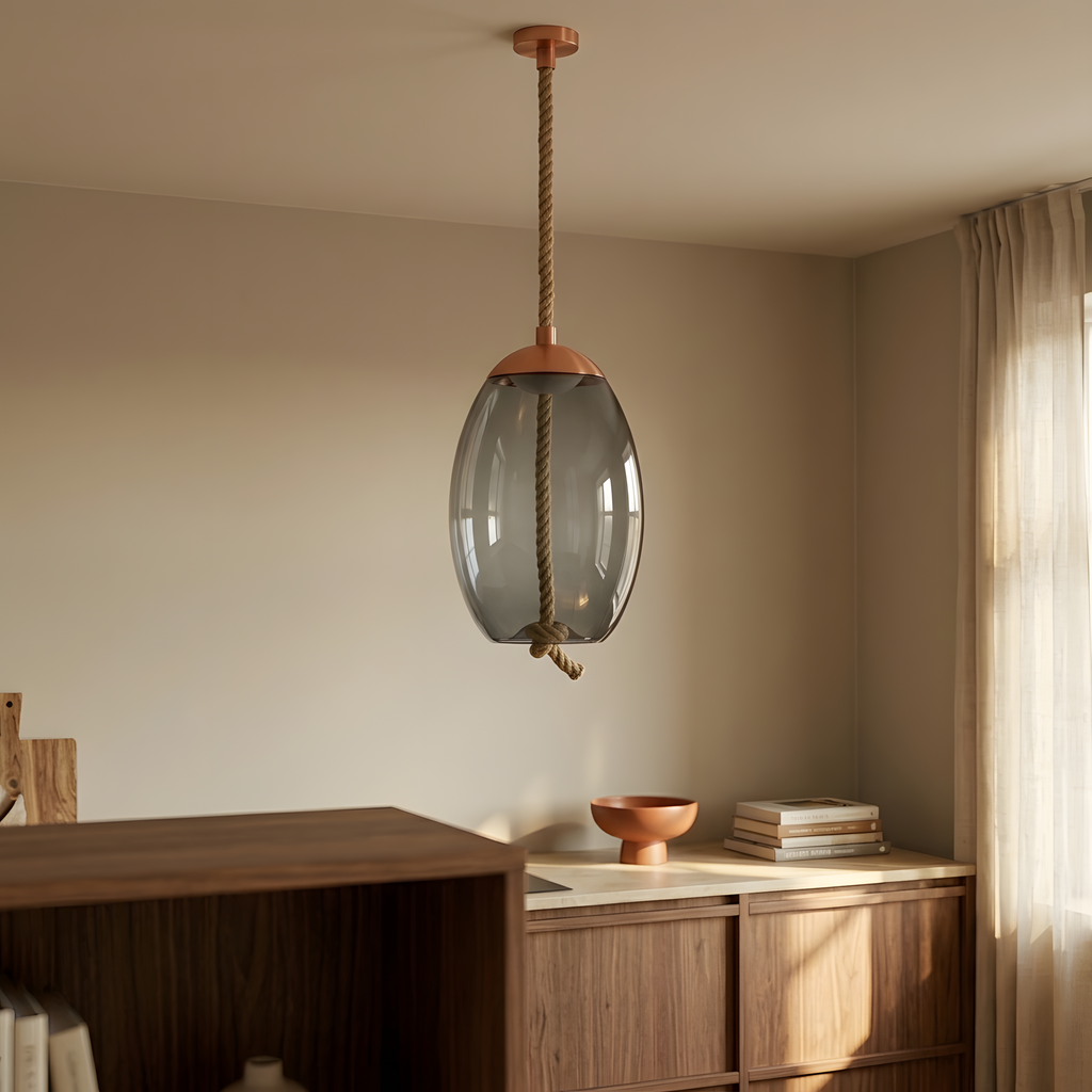 Norvella suspension verre fumé, bar