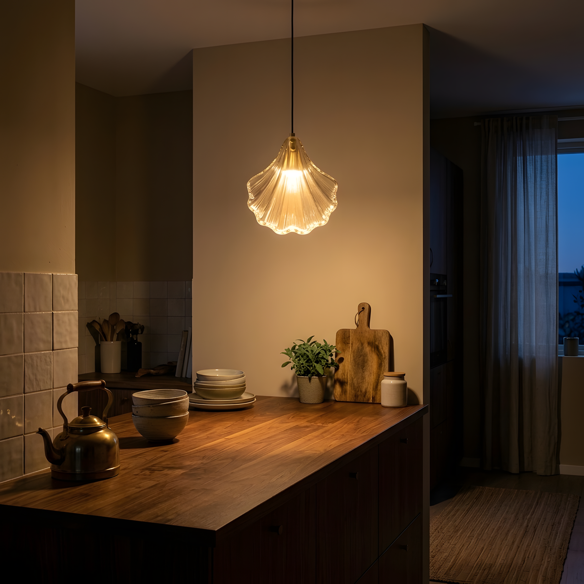 Ombella suspension verre, îlot de cuisine