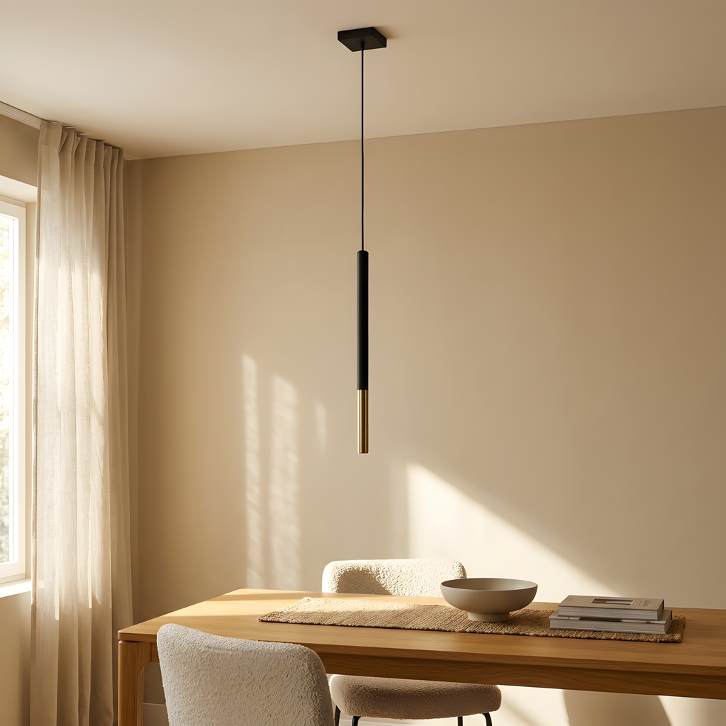Orfelina suspension tube noir et or, cuisine
