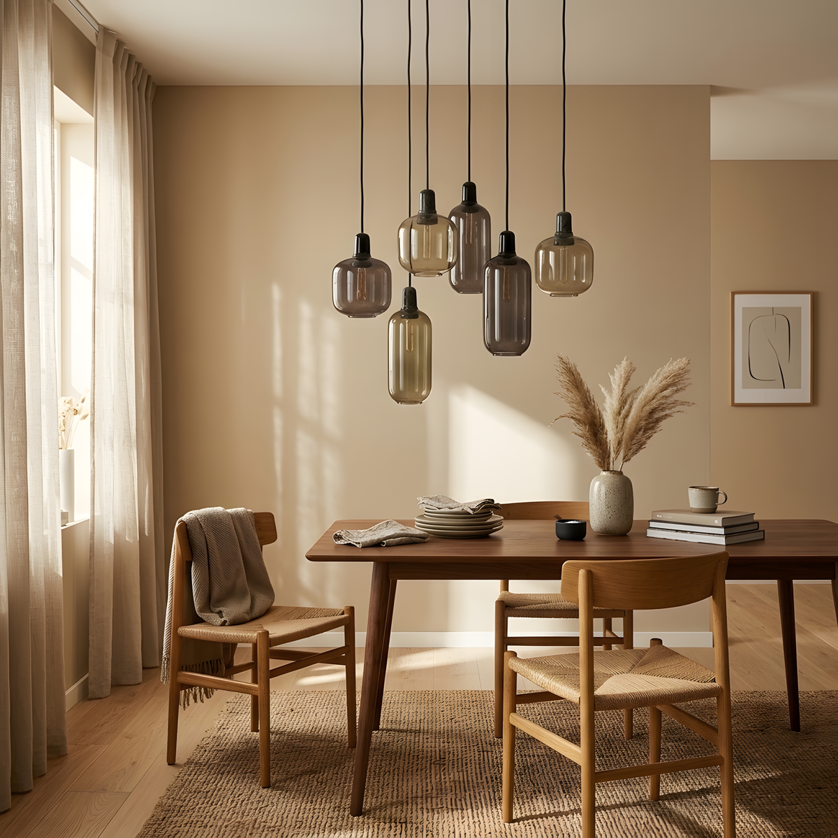 Oristella suspension tube verre teinté, salle à manger