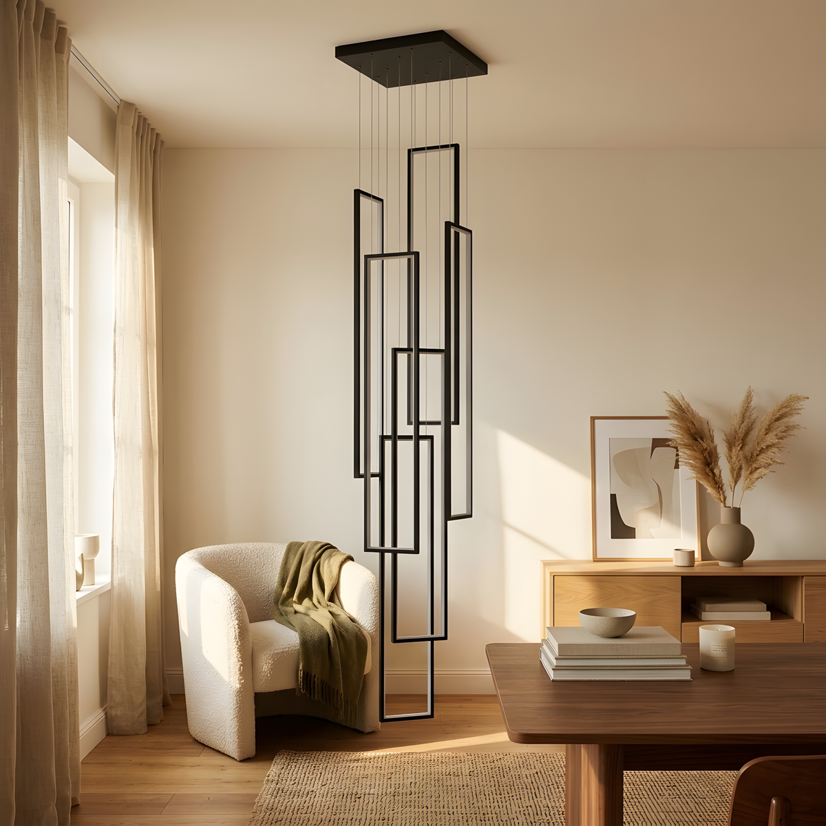 Ornelis suspension bicolore, lumière du soir
