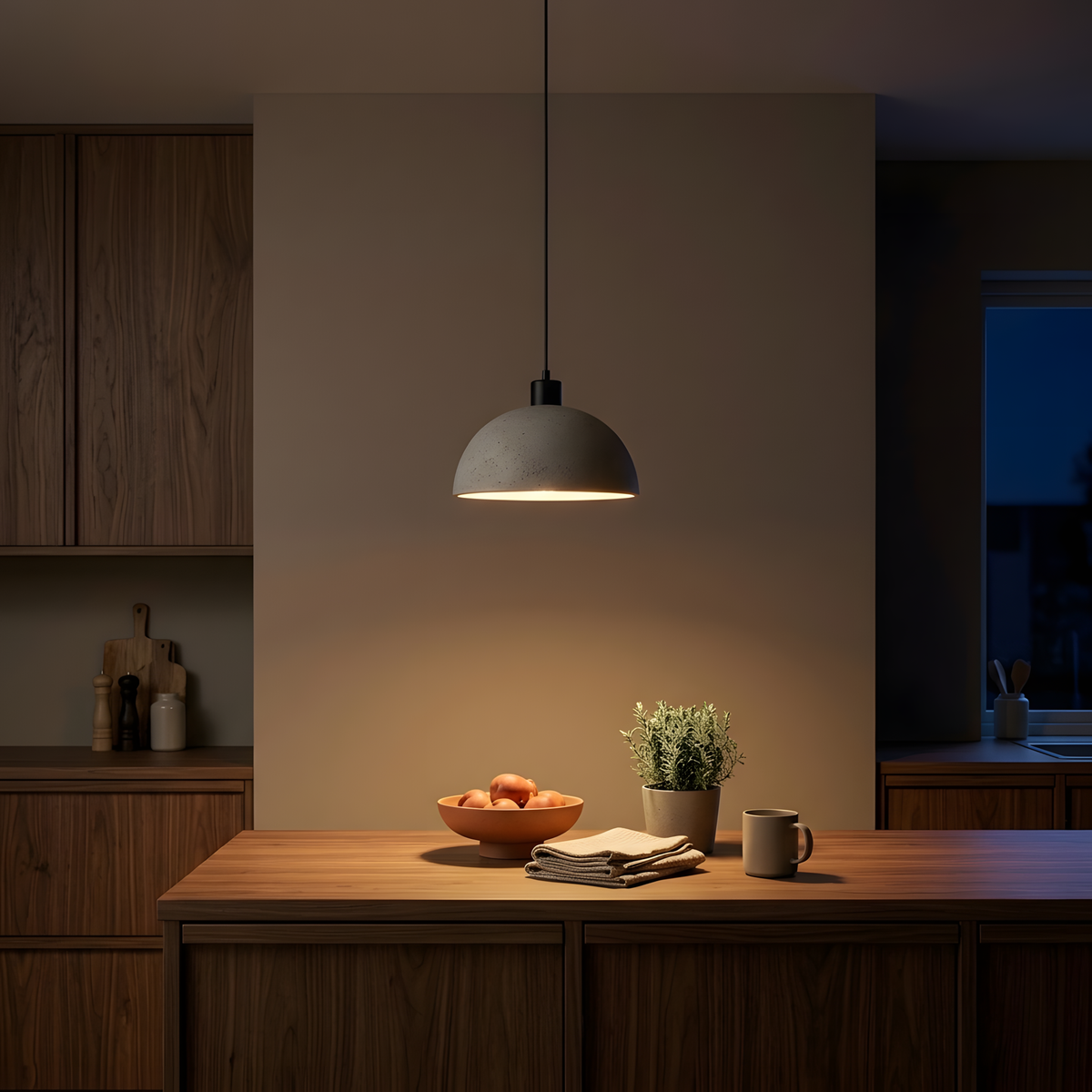 Orvella suspension béton gris, îlot de cuisine