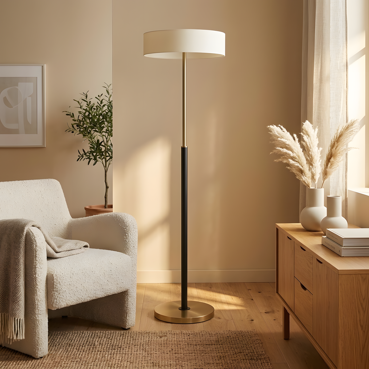 Pelinia lampadaire jour, lumière éteinte