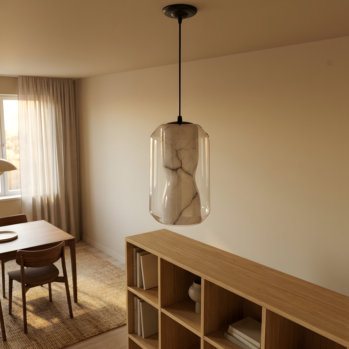 Perania suspension verre soufflé, salon scandinave