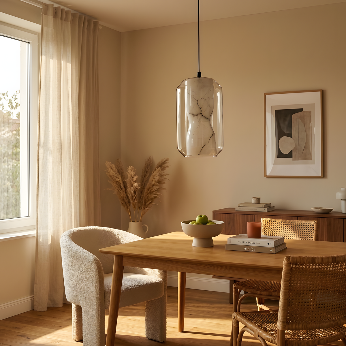 Perania suspension verre soufflé, chambre