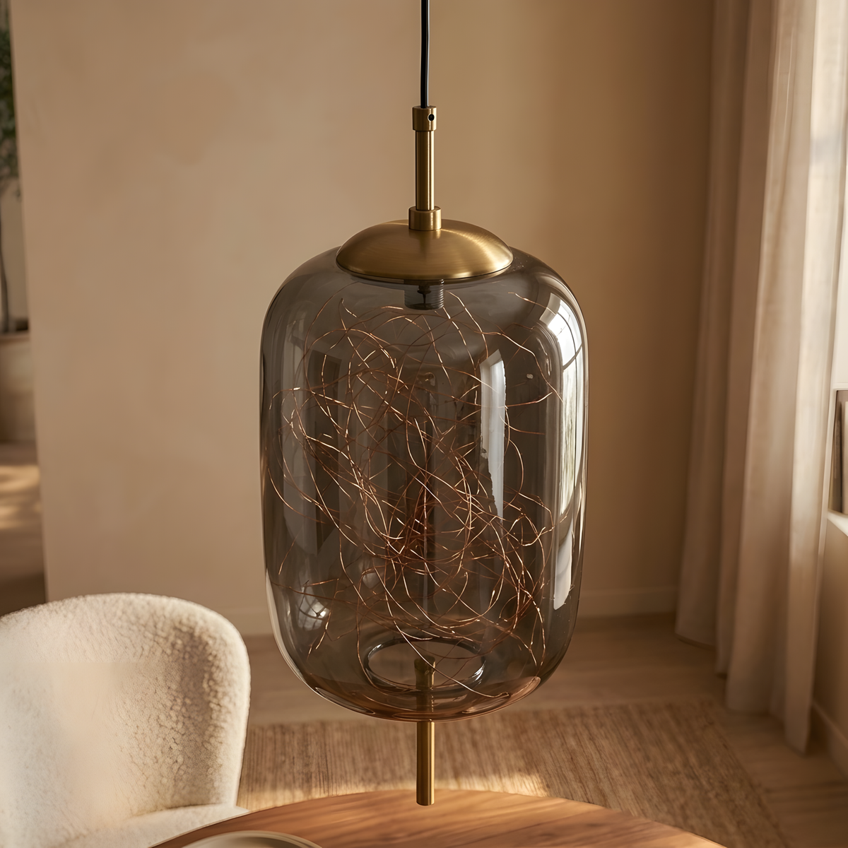Perlia suspension, ambiance salon