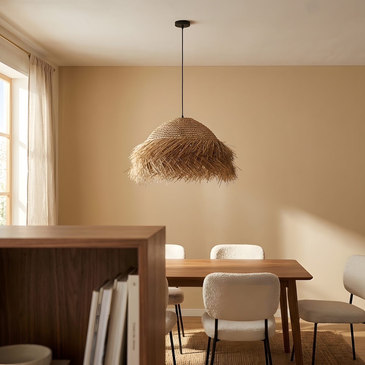 Perlyna suspension rotin tressé, cuisine