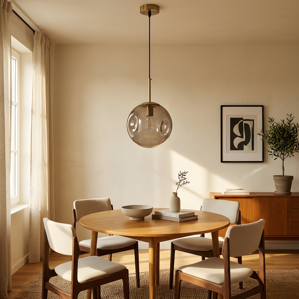 Perola suspension globe en verre, lumière du jour