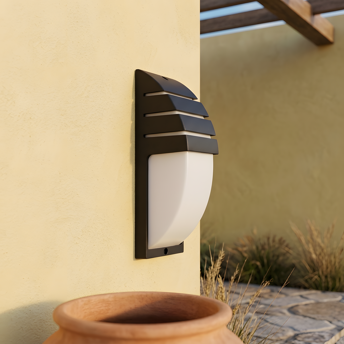 Perria applique extérieure terrasse au crépuscule