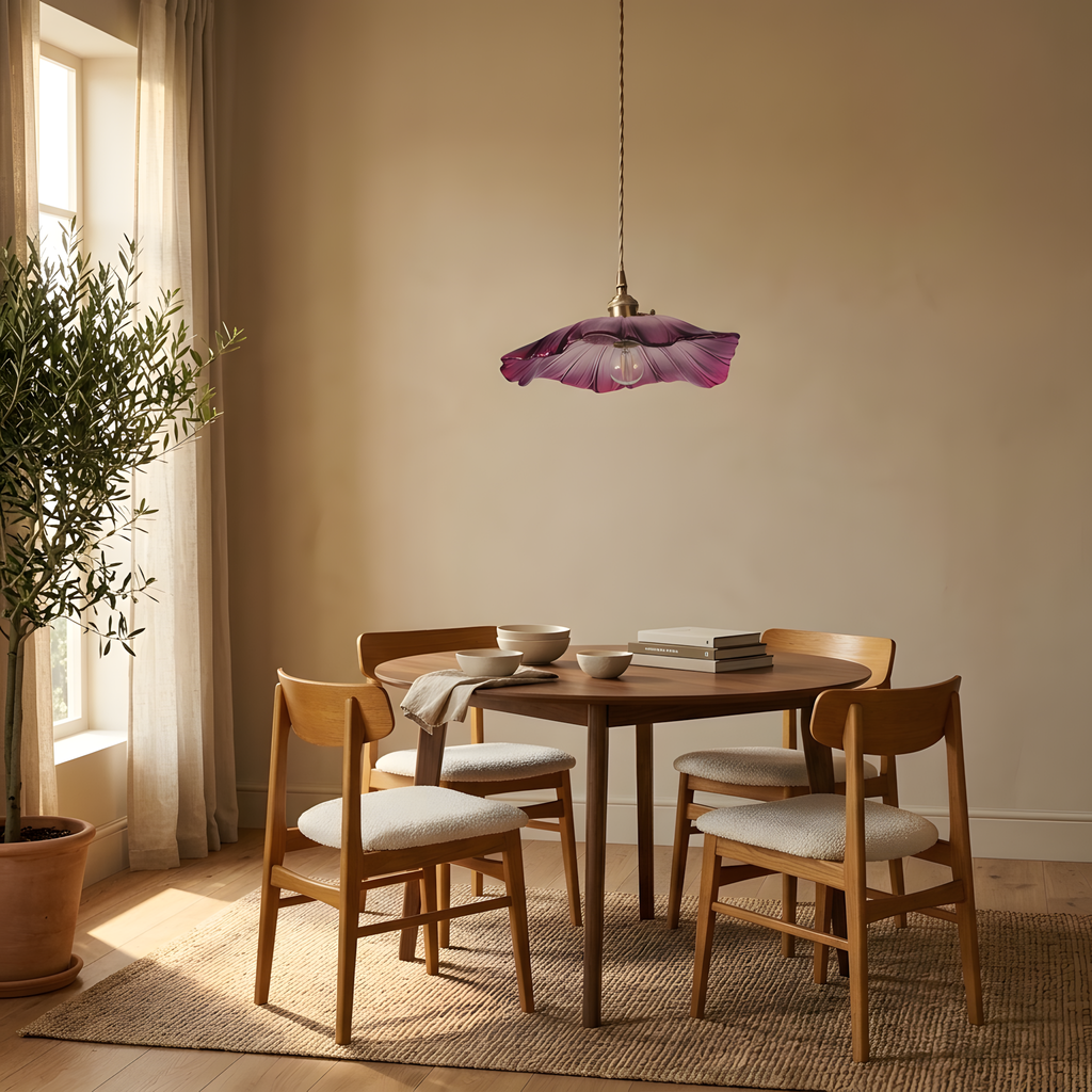 Petalia suspension forme fleur, lumière du jour