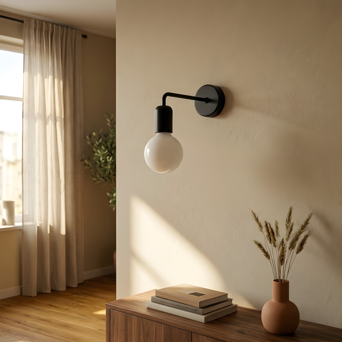Quinelle applique murale détail de lumière