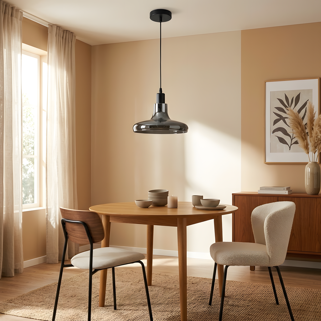 Rapelle suspension verre fumé, lumière du jour