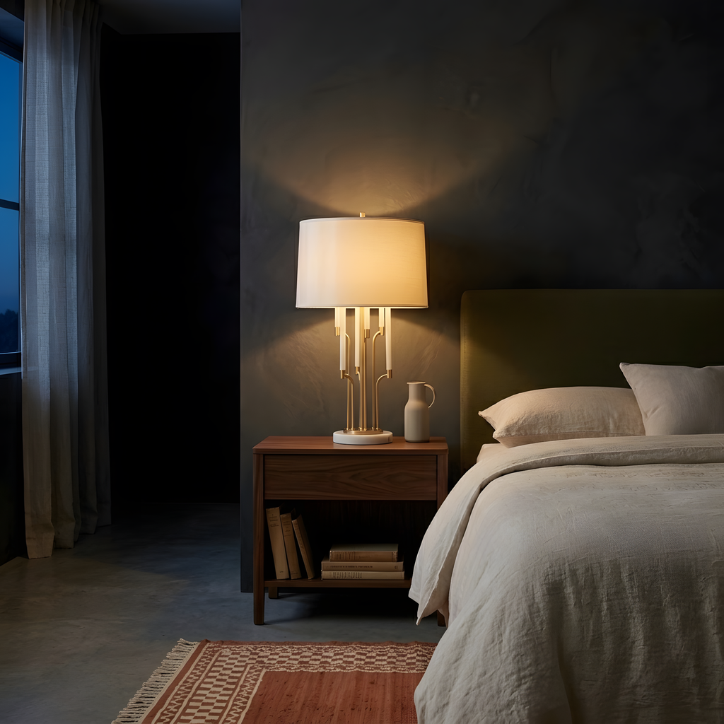 Renalle lampe à poser ambiance du soir