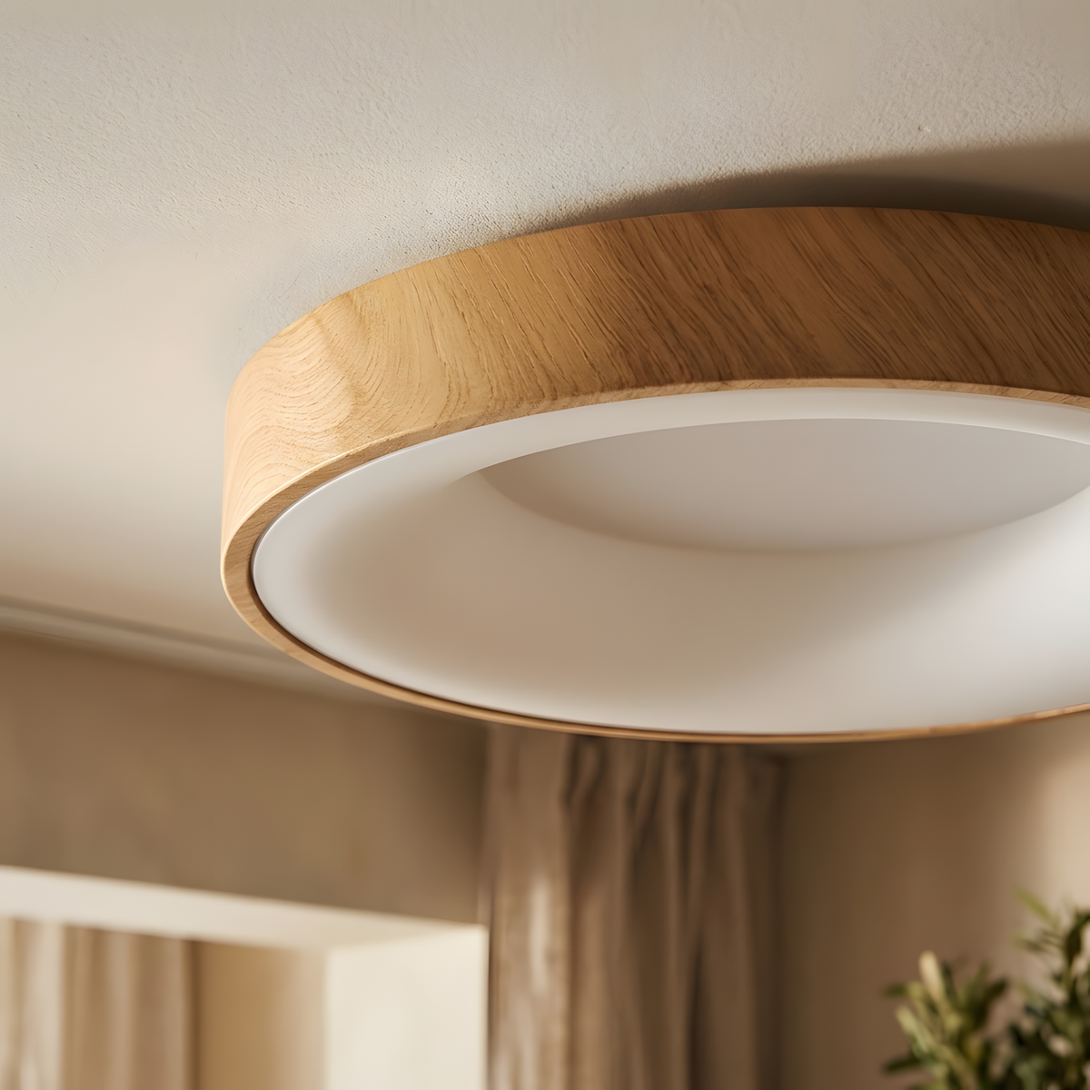 Rondia plafonnier rond, ambiance chambre