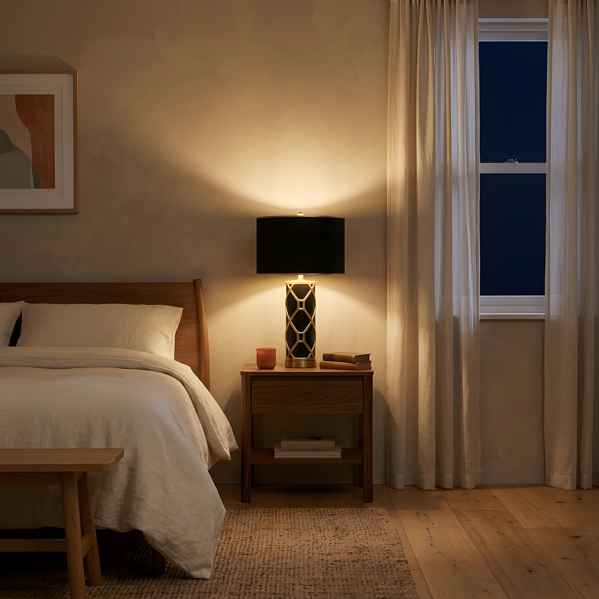 Salenia lampe à poser ambiance du soir