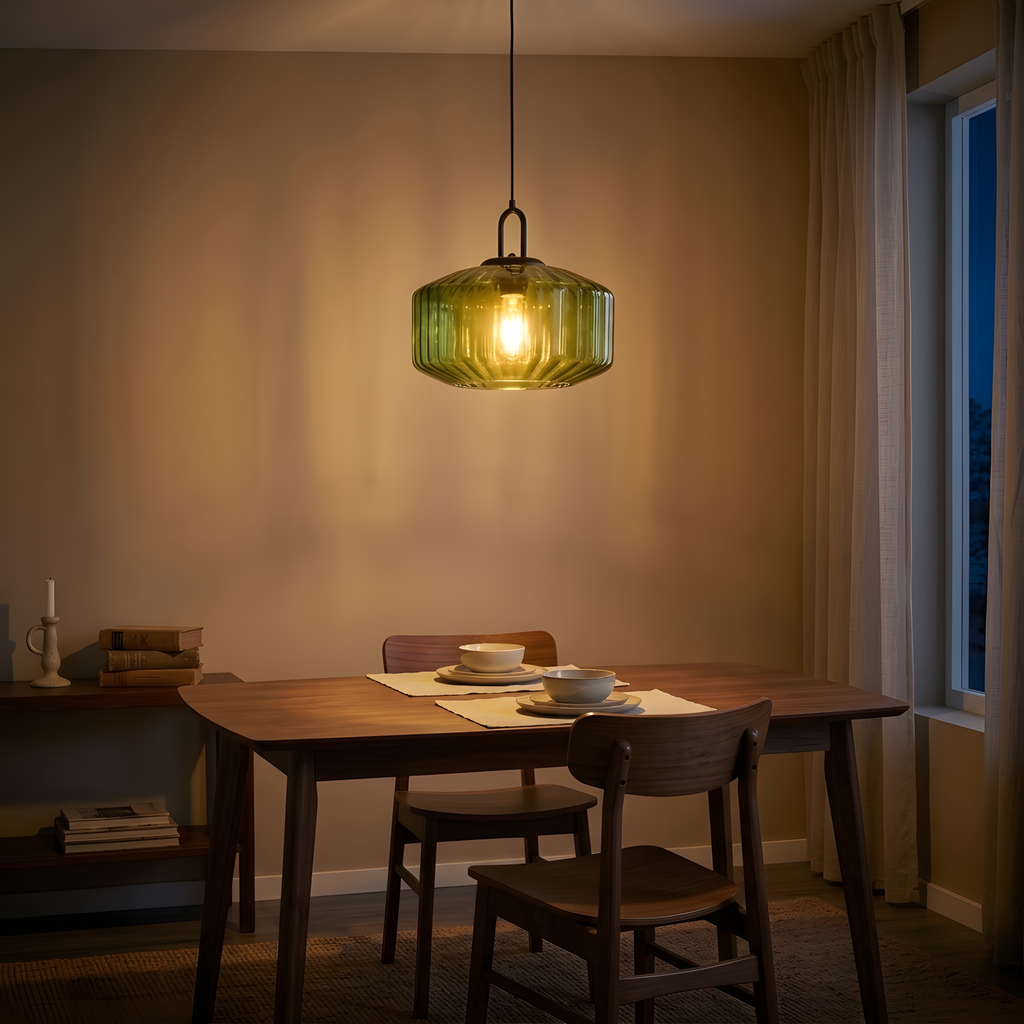 Saveria suspension verre texturé, plan de travail