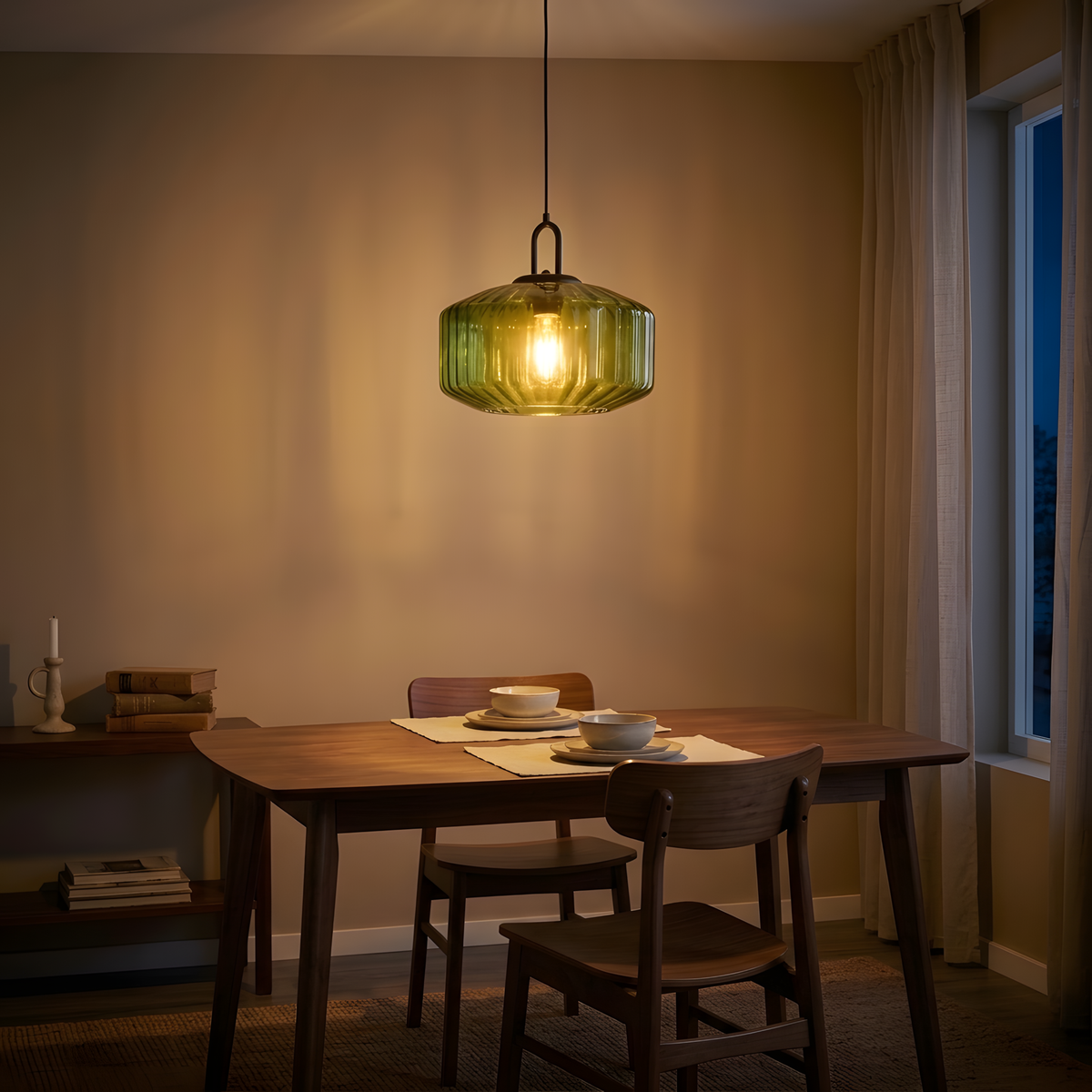 Saveria suspension verre texturé, plan de travail
