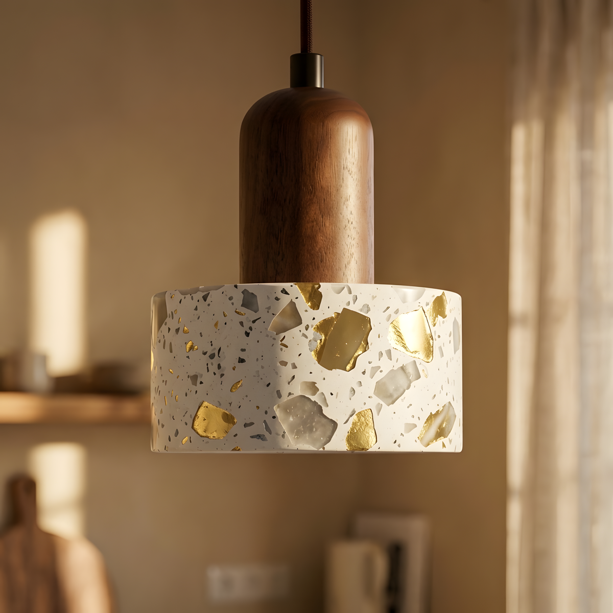 Scandera suspension effet terrazzo, salon
