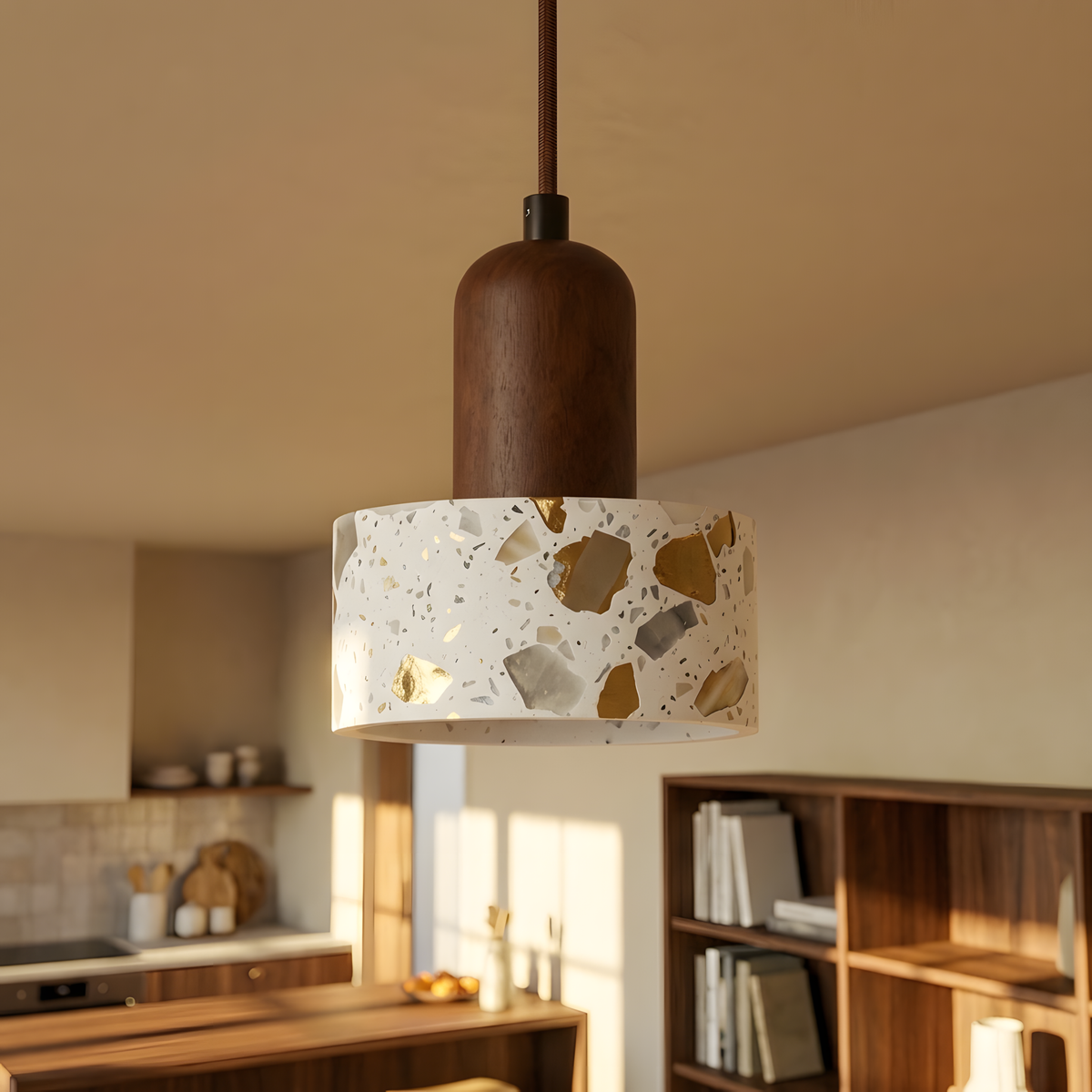Scandera suspension effet terrazzo, chambre
