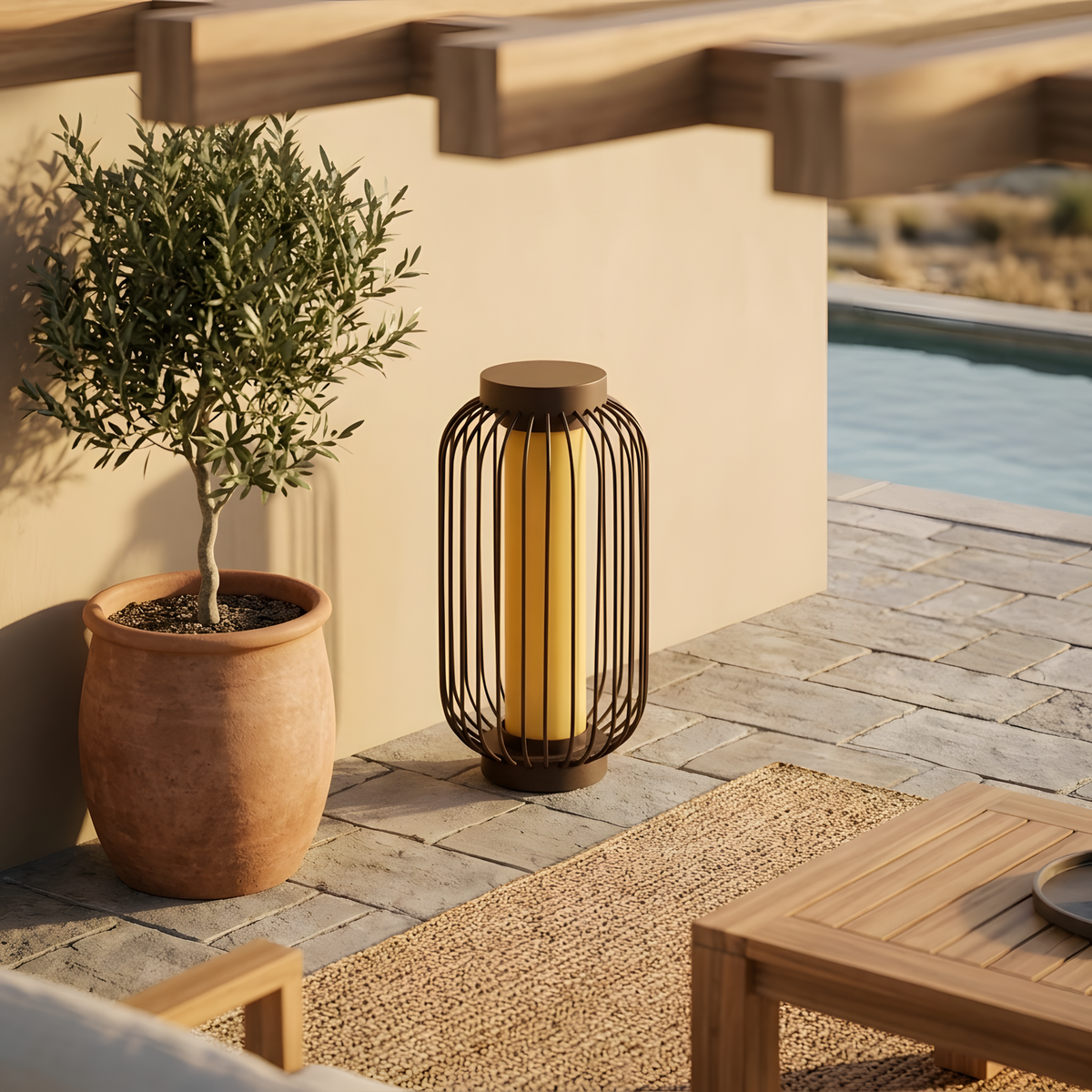 Silaene lampe à poser extérieure détail de lumière