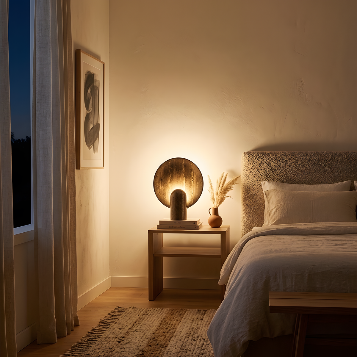 Silusca lampe à poser ambiance du soir