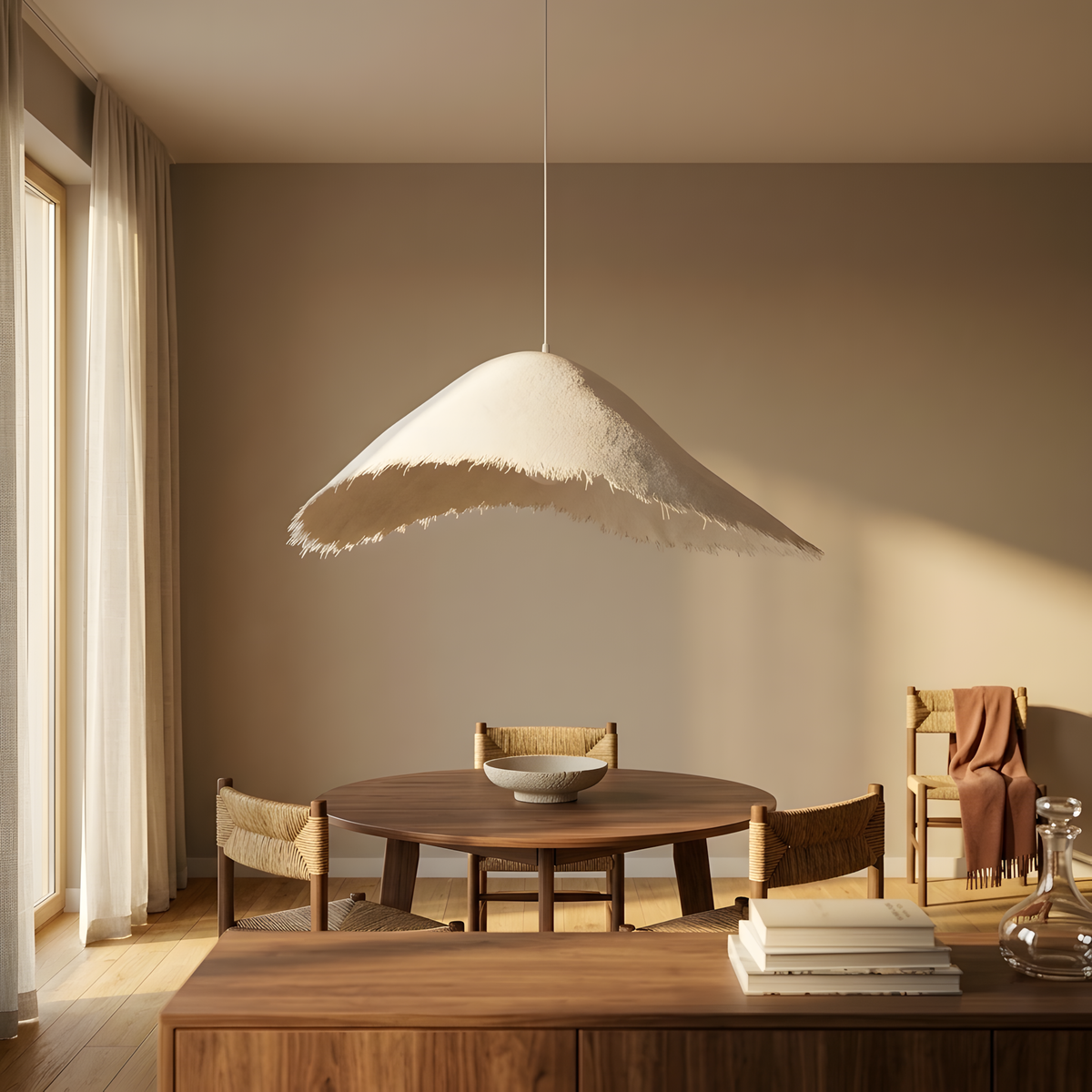 Sirella suspension nordique blanche, coin repas