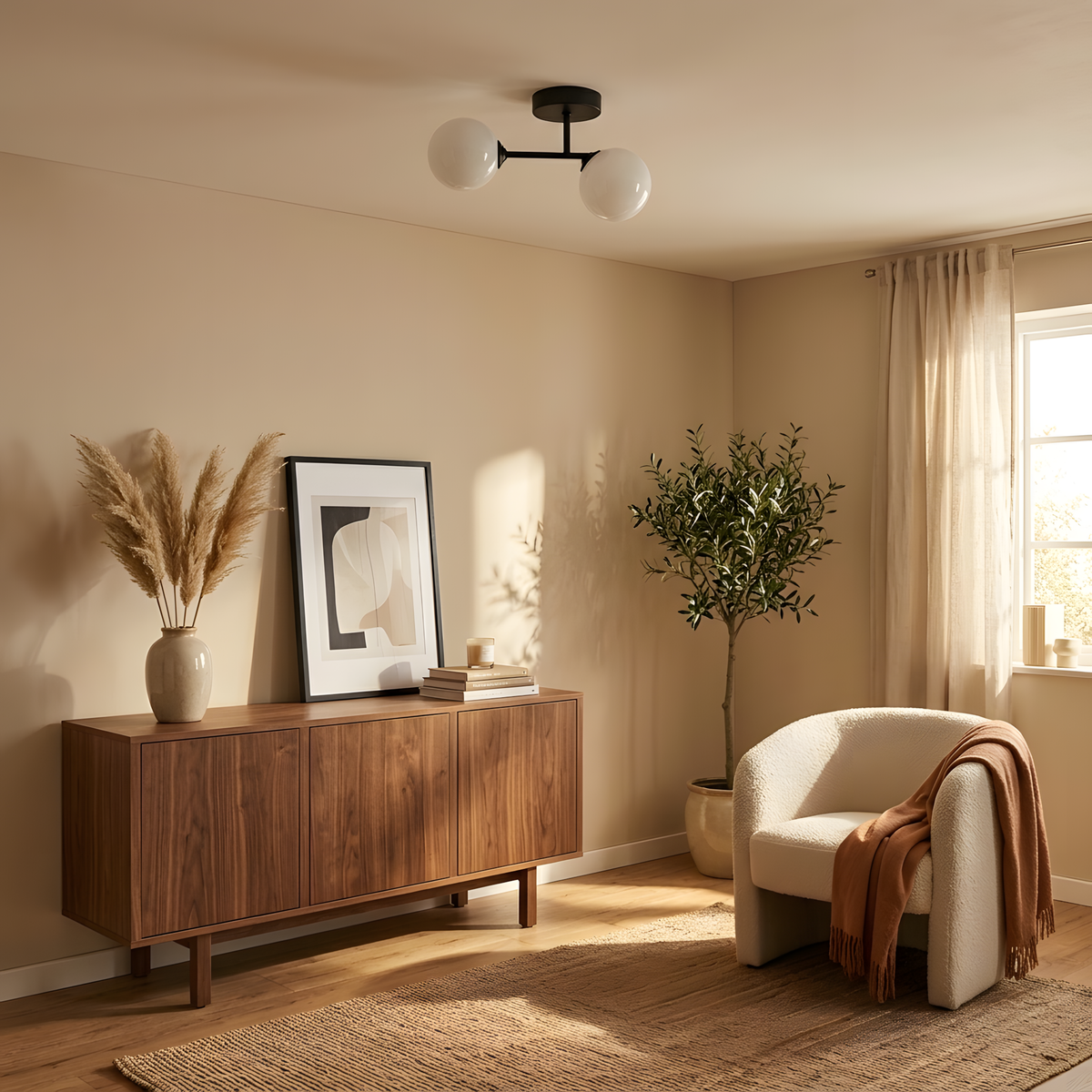 Skandia plafonnier compact, lumière du jour