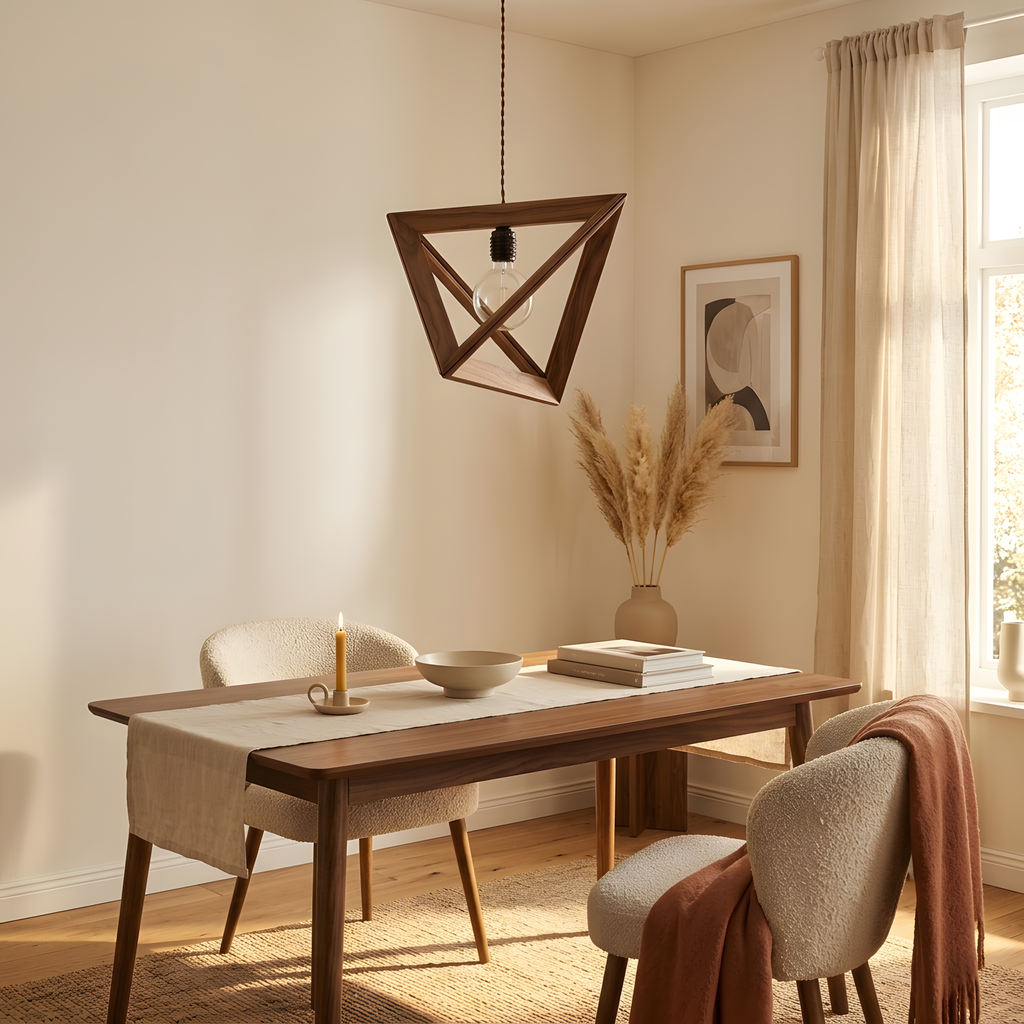 Solmena suspension bois sculpté, salon