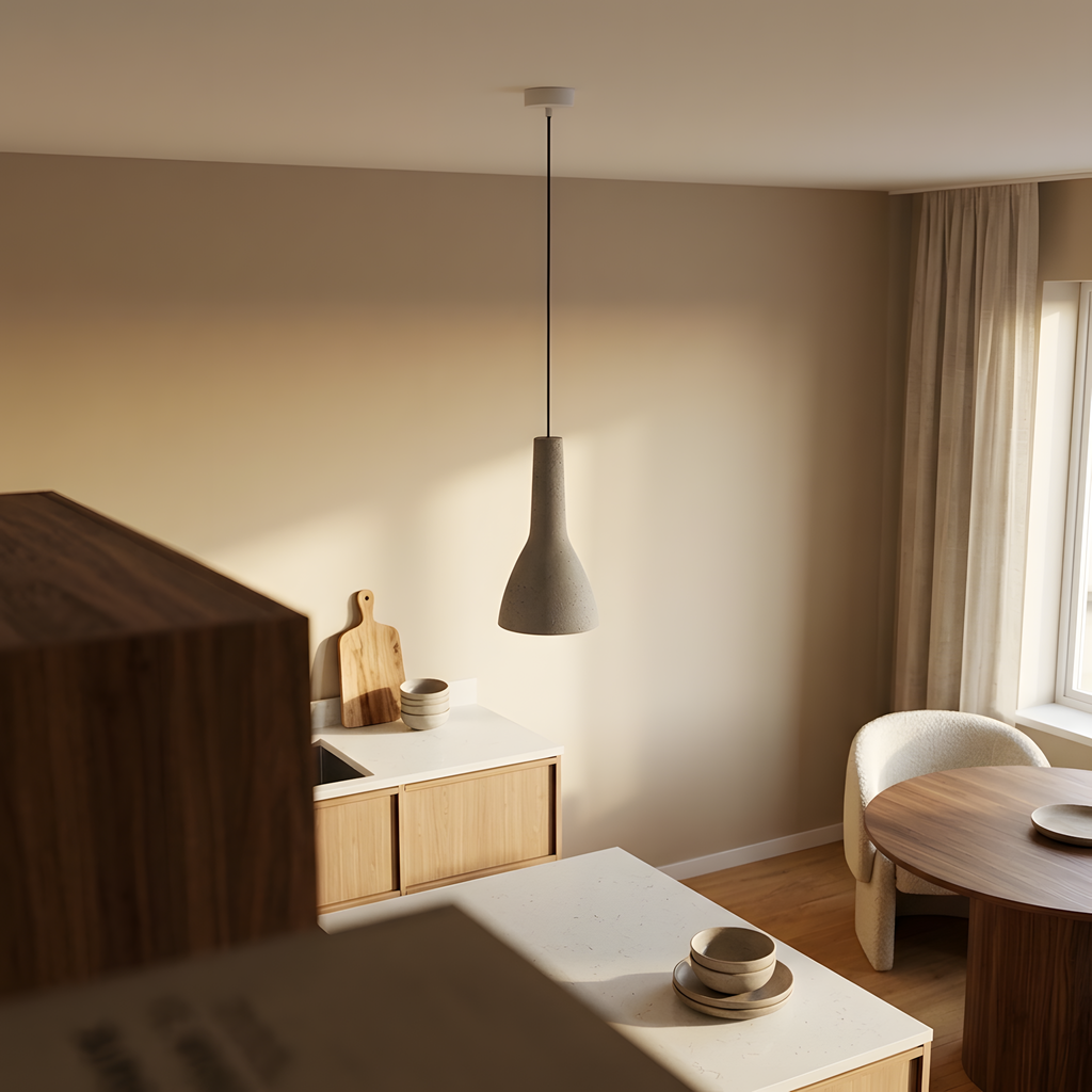 Solverio suspension béton gris, entrée