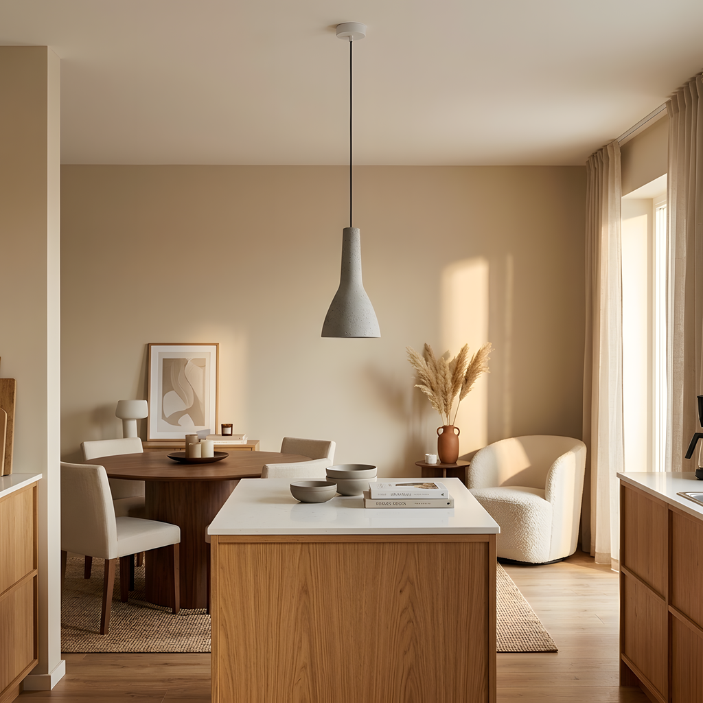Solverio suspension béton gris, cuisine