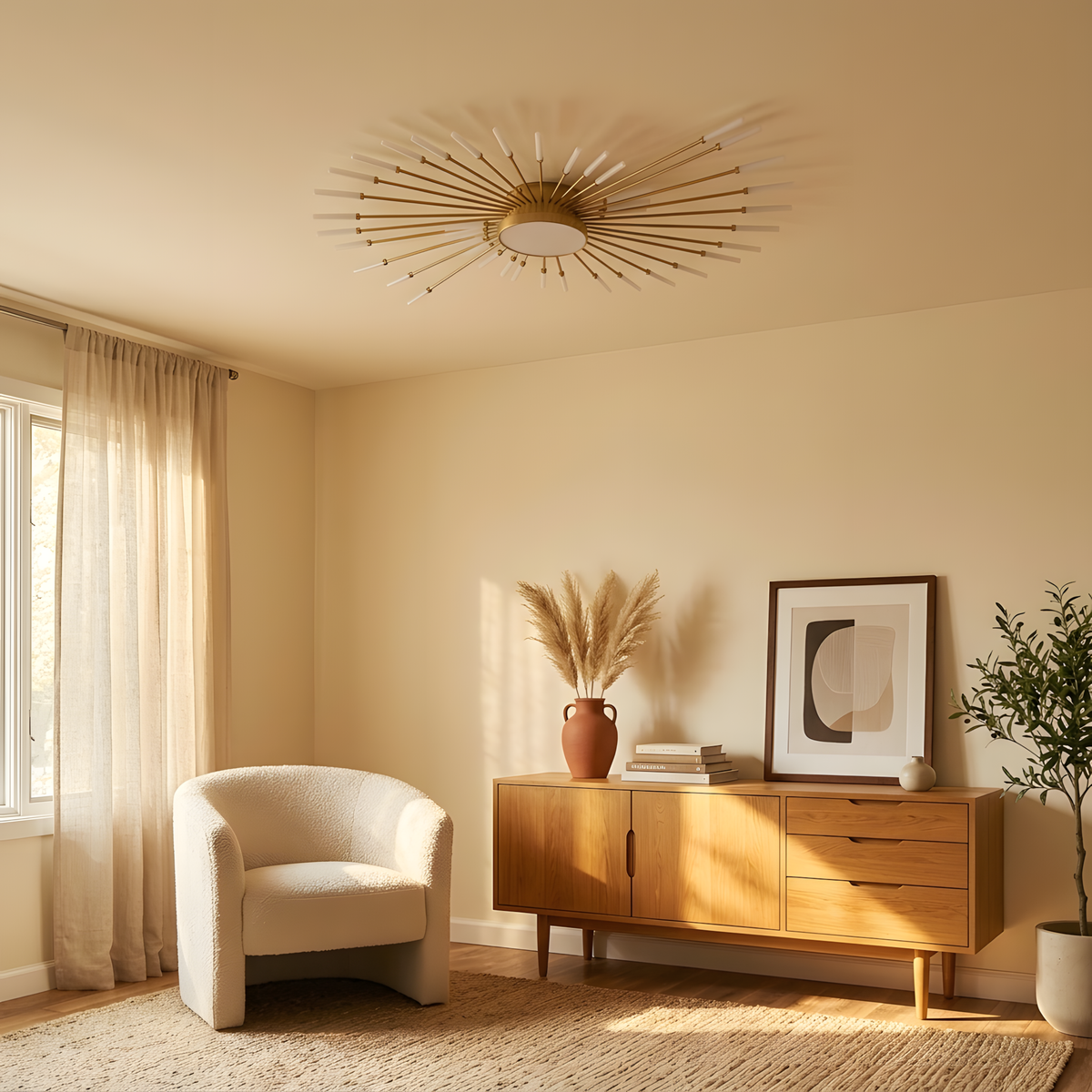 Stellio plafonnier LED, lumière du jour