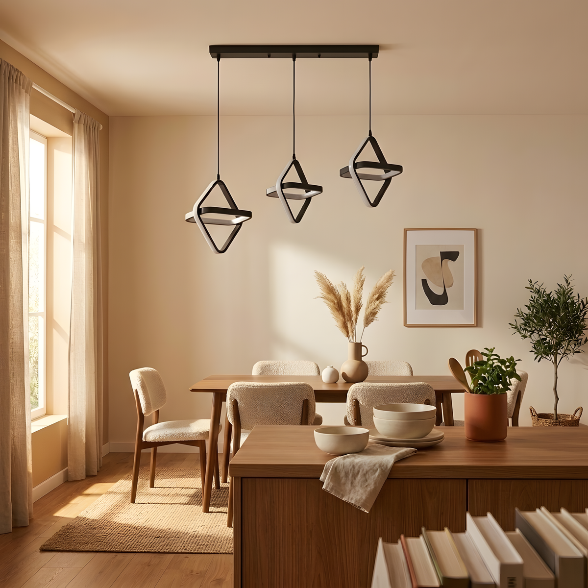 Tropicaya suspension LED acier poli, chambre