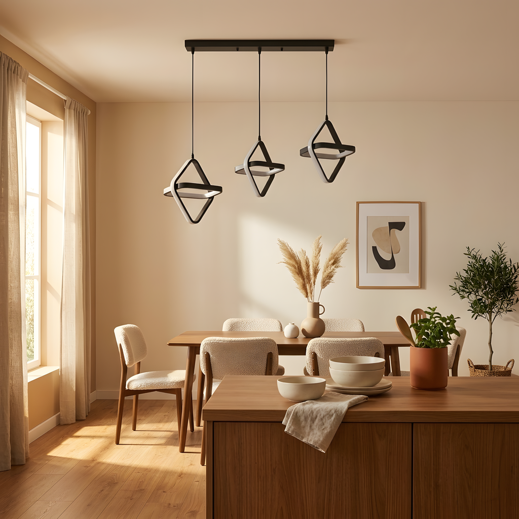Tropicaya suspension LED acier poli, cuisine