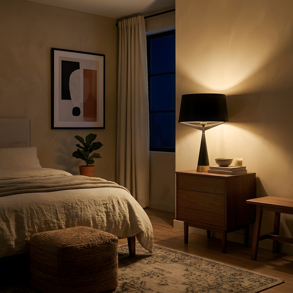 Valesa lampe à poser ambiance du soir