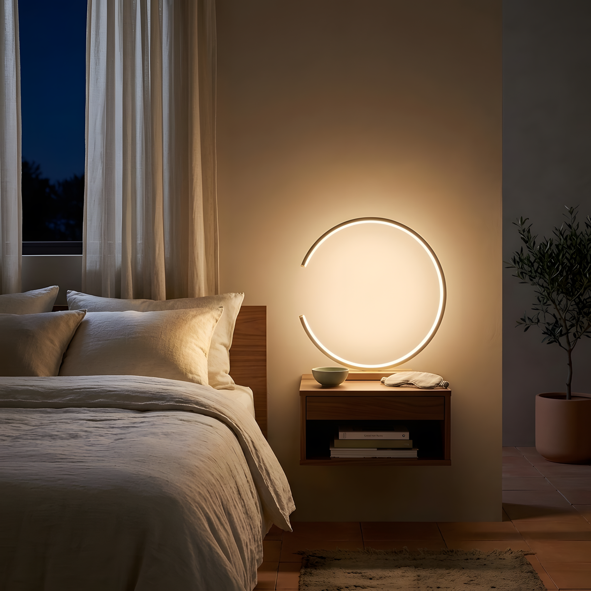 Valille lampe à poser ambiance du soir