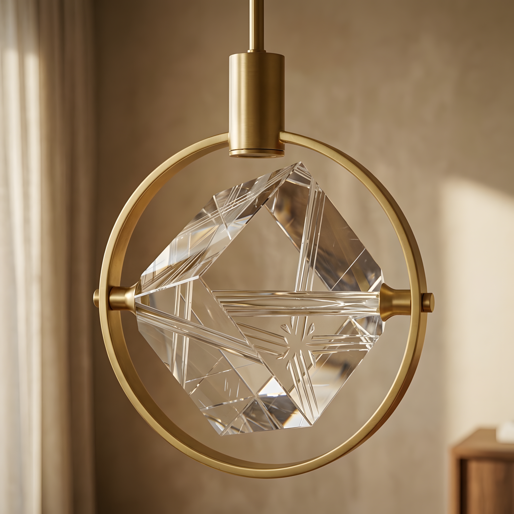 Vantea suspension ondulée dorée, entrée