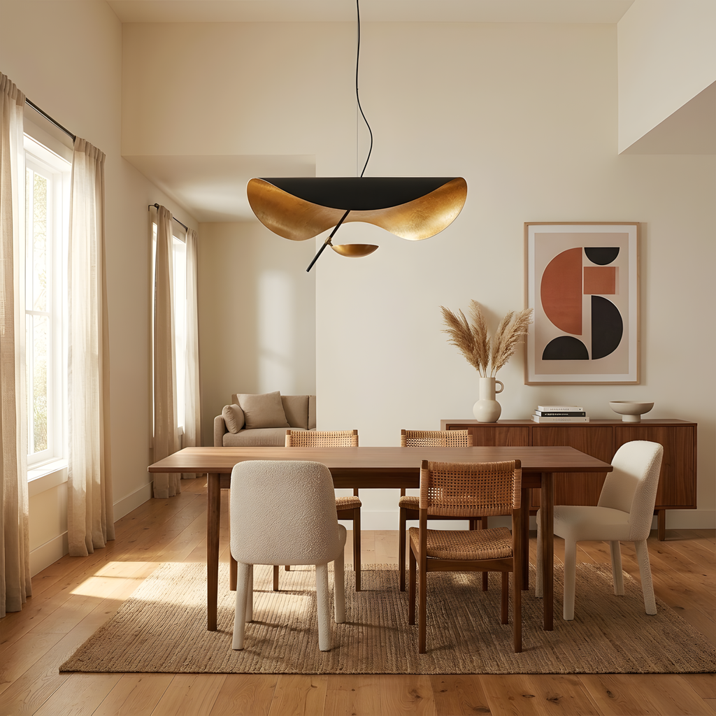 Velmea suspension verre et métal, lumière du jour