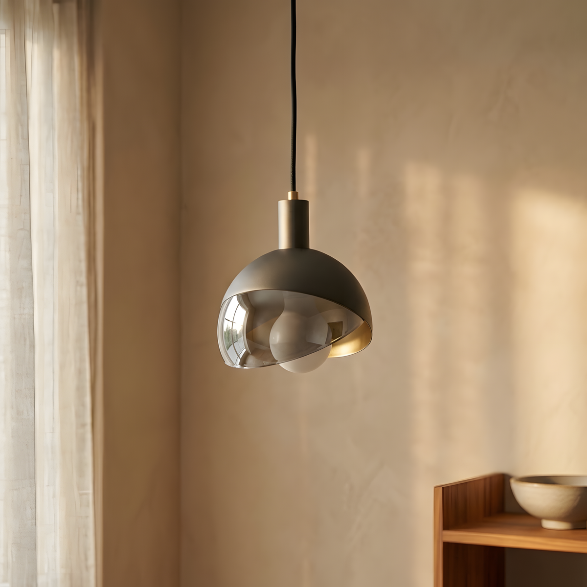 Verretta suspension verre transparent, salon