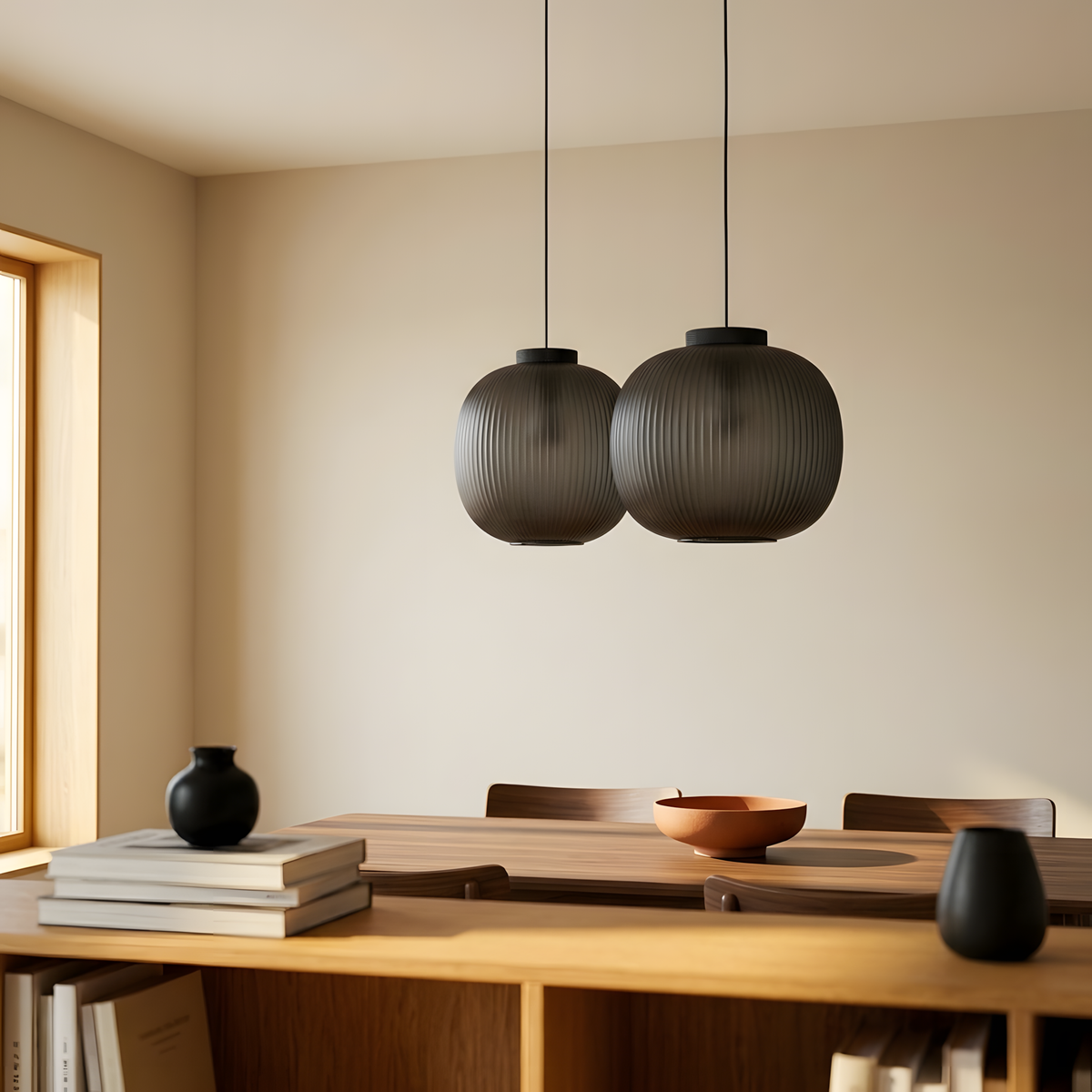 Vessalia suspension verre givré, îlot de cuisine