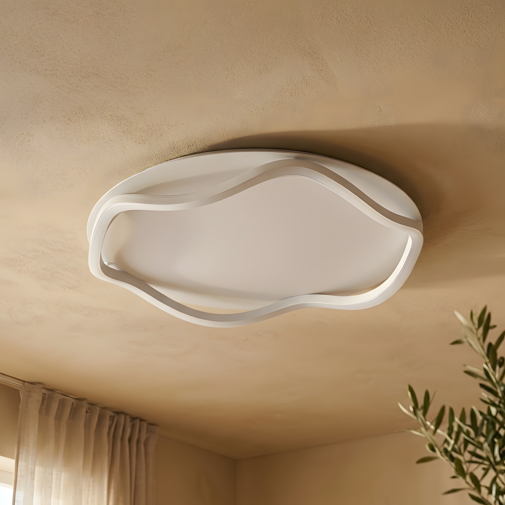 Wavelo plafonnier ondulé, ambiance chambre