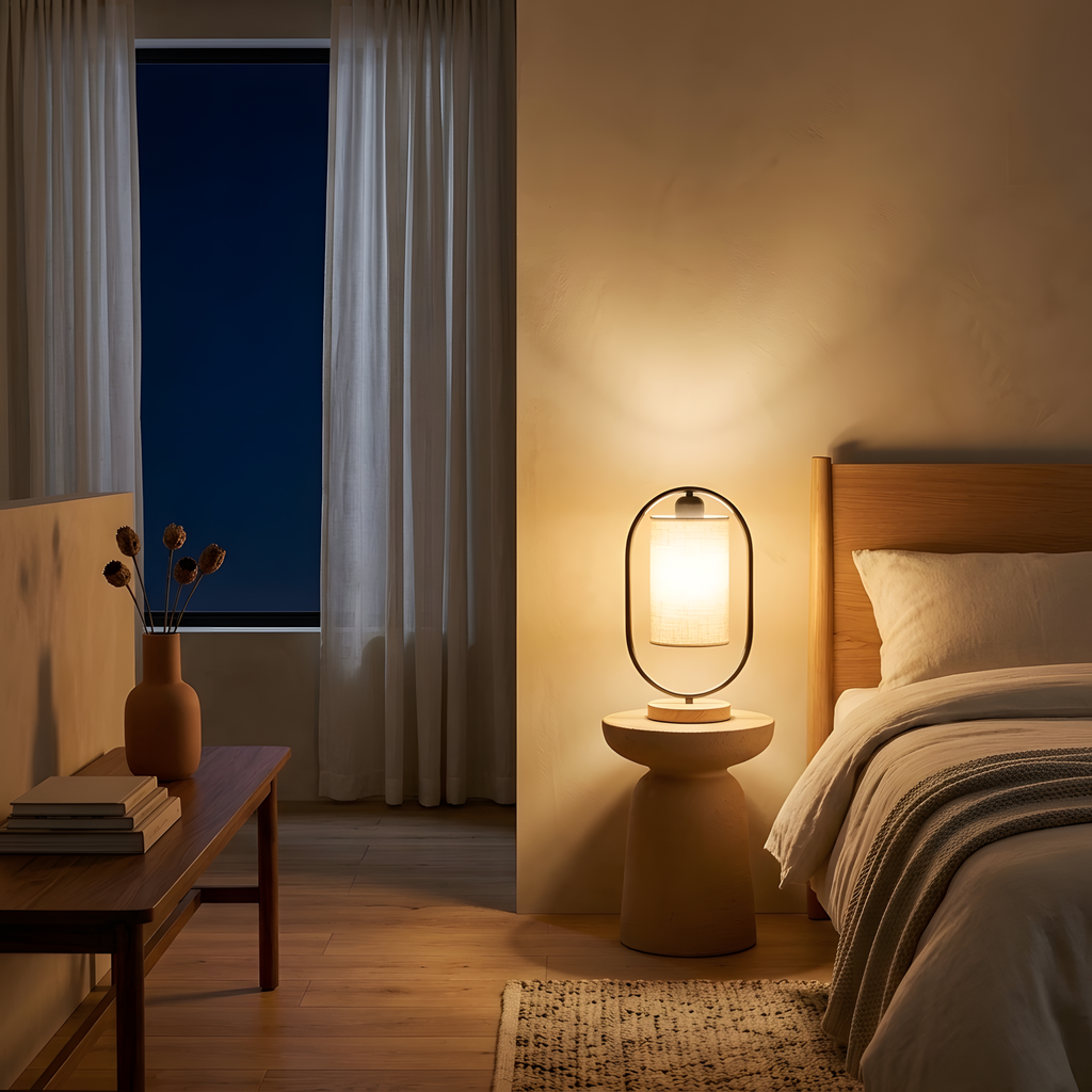 Zelassa lampe à poser ambiance du soir