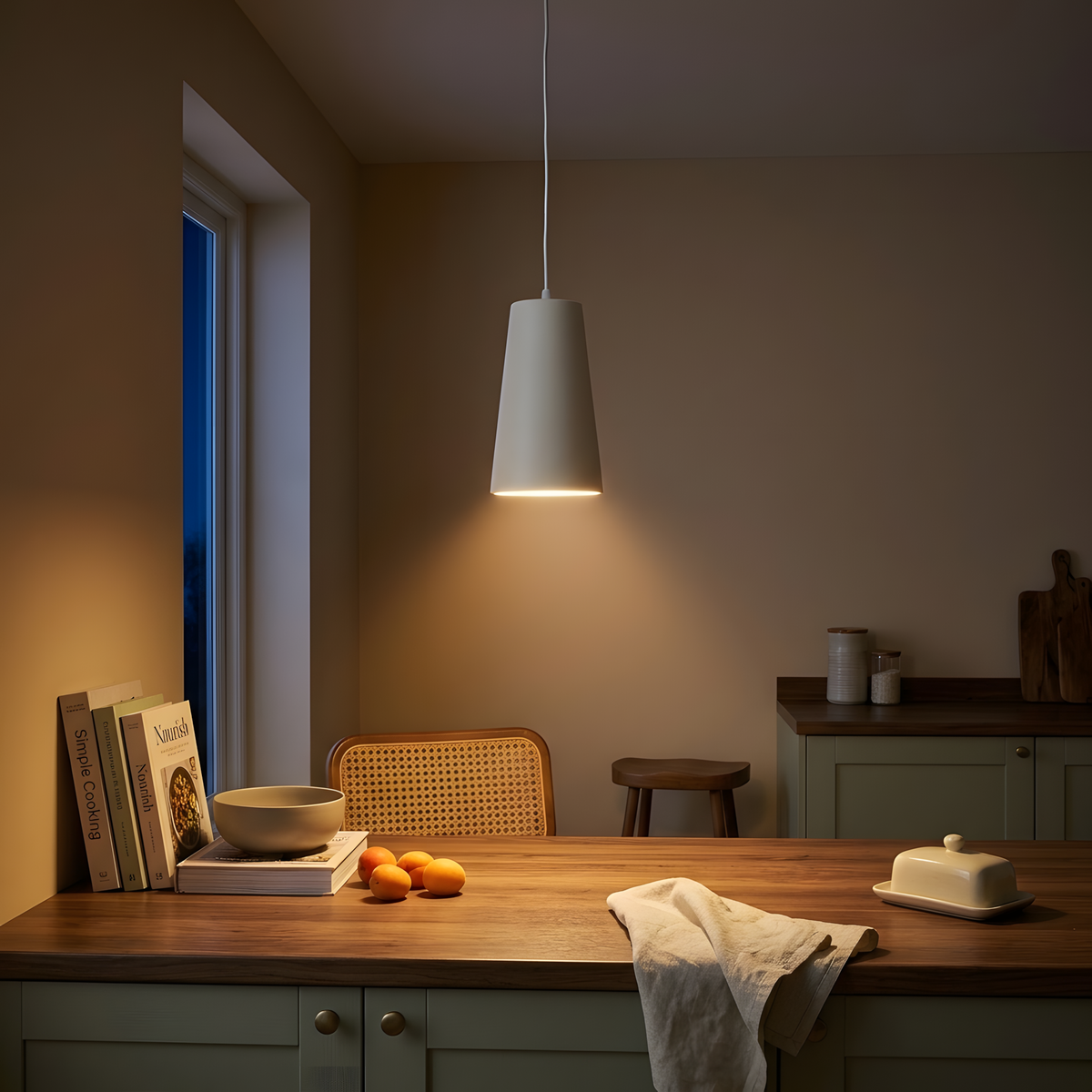 Zephira suspension cône céramique, cuisine